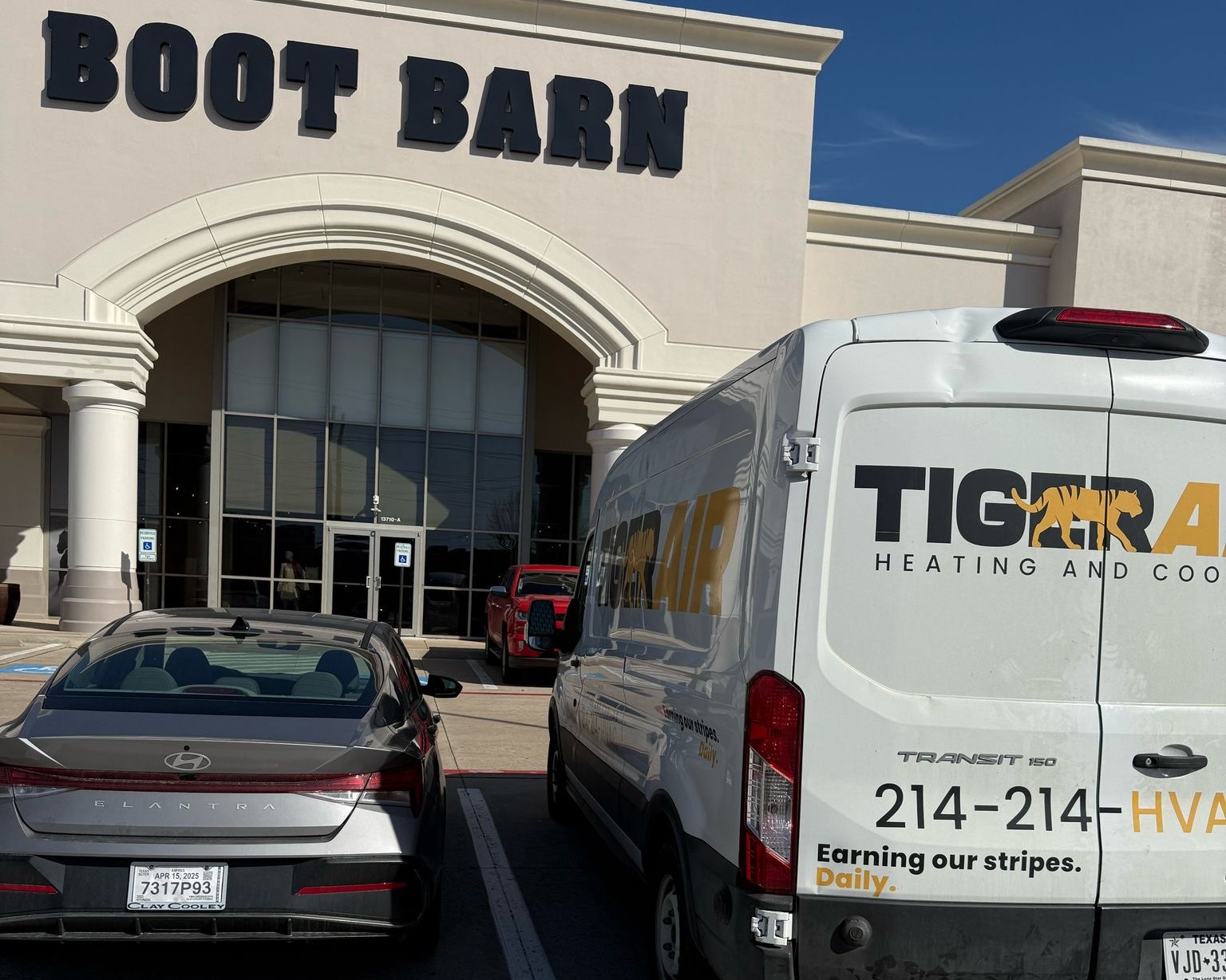A (#COMPANYNAME} van offering Commercial Services to Boot Barn